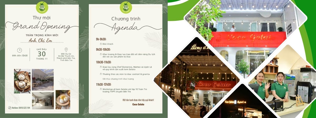 Kem dừa Coco Gelato Bến Tre